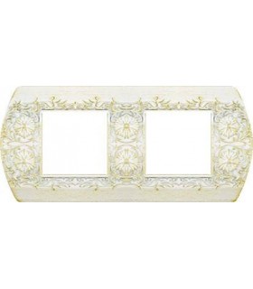 Рамка на 2 поста гор/верт FEDE SANREMO, white decape FD01422BD