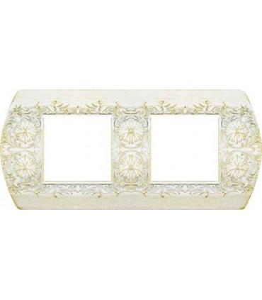 Рамка на 2 поста гор/верт FEDE SANREMO, white decape FD01422BD