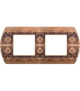 Рамка на 2 поста гор/верт FEDE SANREMO, rustic copper FD01422RU
