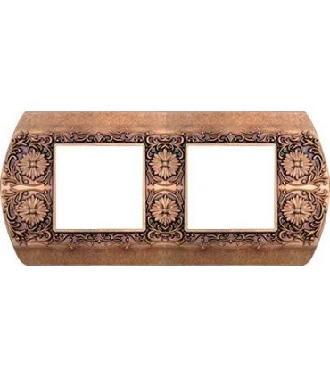 Рамка на 2 поста гор/верт FEDE SANREMO, rustic copper FD01422RU