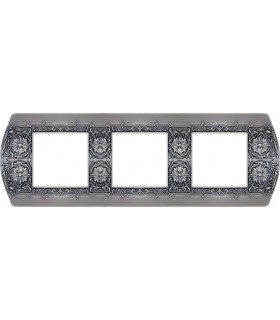 Рамка на 3 поста гор/верт FEDE SANREMO, antic silver FD01423AS