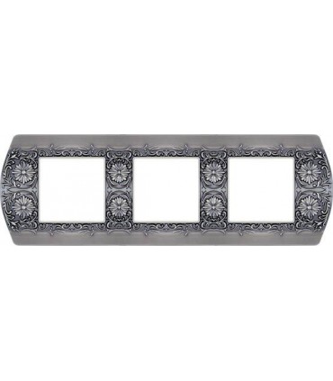 Рамка на 3 поста гор/верт FEDE SANREMO, antic silver FD01423AS
