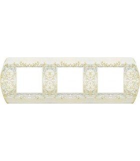 Рамка на 3 поста гор/верт FEDE SANREMO, white decape FD01423BD
