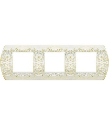 Рамка на 3 поста гор/верт FEDE SANREMO, white decape FD01423BD
