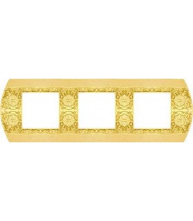Рамка на 3 поста гор/верт FEDE SANREMO, bright gold FD01423OB