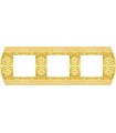 Рамка на 3 поста гор/верт FEDE SANREMO, bright gold FD01423OB