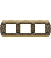 Рамка на 3 поста гор/верт FEDE SANREMO, bright patina FD01423PB