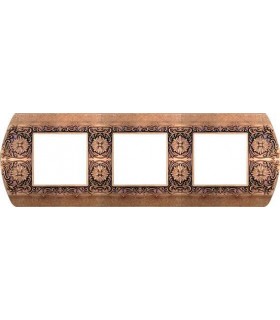 Рамка на 3 поста гор/верт FEDE SANREMO, rustic copper FD01423RU