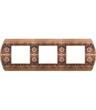 Рамка на 3 поста гор/верт FEDE SANREMO, rustic copper FD01423RU