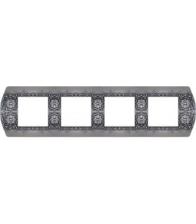 Рамка на 4 поста гор/верт FEDE SANREMO, antic silver FD01424AS