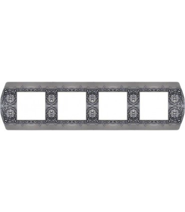 Рамка на 4 поста гор/верт FEDE SANREMO, antic silver FD01424AS