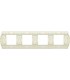 Рамка на 4 поста гор/верт FEDE SANREMO, white decape FD01424BD