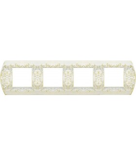 Рамка на 4 поста гор/верт FEDE SANREMO, white decape FD01424BD