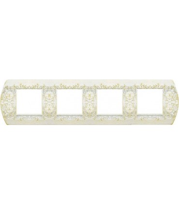 Рамка на 4 поста гор/верт FEDE SANREMO, white decape FD01424BD