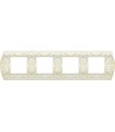 Рамка на 4 поста гор/верт FEDE SANREMO, white decape FD01424BD
