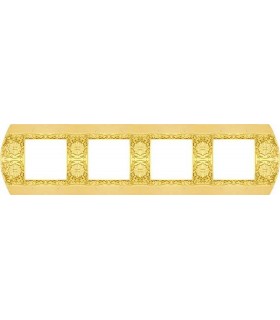 Рамка на 4 поста гор/верт FEDE SANREMO, bright gold FD01424OB