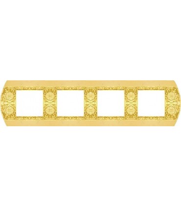 Рамка на 4 поста гор/верт FEDE SANREMO, bright gold FD01424OB