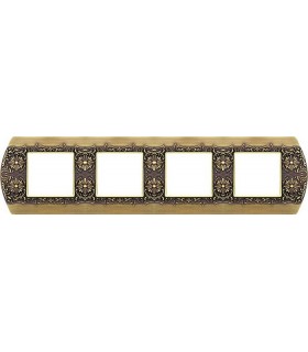 Рамка на 4 поста гор/верт FEDE SANREMO, bright patina FD01424PB