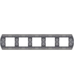 Рамка на 5 постов гор/верт FEDE SANREMO, antic silver FD01425AS