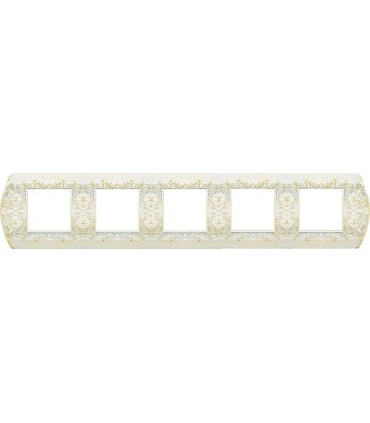 Рамка на 5 постов гор/верт FEDE SANREMO, white decape FD01425BD