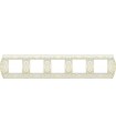 Рамка на 5 постов гор/верт FEDE SANREMO, white decape FD01425BD