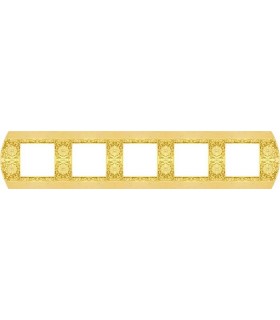 Рамка на 5 постов гор/верт FEDE SANREMO, bright gold FD01425OB