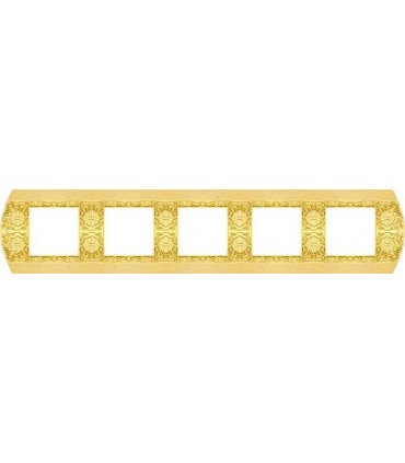 Рамка на 5 постов гор/верт FEDE SANREMO, bright gold FD01425OB