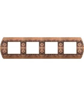 Рамка на 4 поста гор/верт FEDE SANREMO, rustic copper FD01424RU