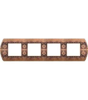 Рамка на 4 поста гор/верт FEDE SANREMO, rustic copper FD01424RU