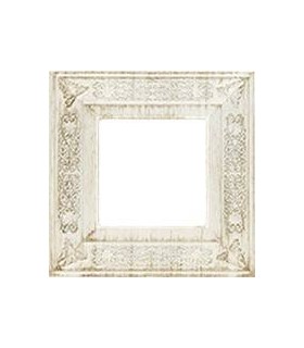 Рамка на 1 пост FEDE GRANADA, white decape FD01411BD