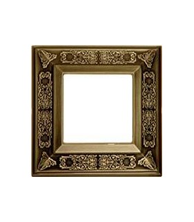 Рамка на 1 пост гор/верт FEDE GRANADA, bright patina FD01411PB