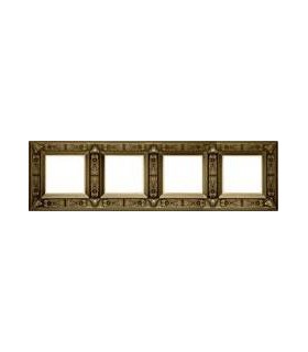 Рамка на 4 поста гор/верт FEDE GRANADA, bright patina FD01414PB