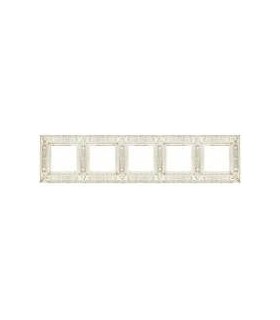 Рамка на 5 постов гор/верт FEDE GRANADA, white decape FD01415BD