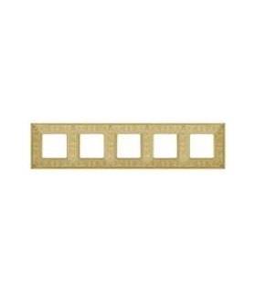 Рамка на 5 постов гор/верт FEDE GRANADA, bright gold FD01415OB