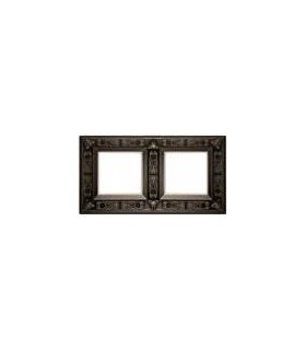 Рамка на 2 поста гор/верт FEDE GRANADA, antic silver FD01412AS
