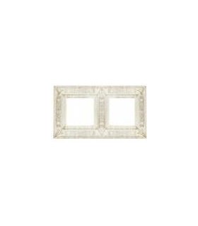 Рамка на 2 поста гор/верт FEDE GRANADA, white decape FD01412BD