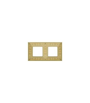 Рамка на 2 поста гор/верт FEDE GRANADA, bright gold FD01412OB