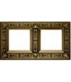 Рамка на 2 поста гор/верт FEDE GRANADA, bright patina FD01412PB