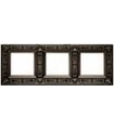 Рамка на 3 поста гор/верт FEDE GRANADA, antic silver FD01413AS