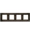 Рамка на 4 поста гор/верт FEDE GRANADA, antic silver FD01414AS
