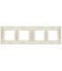 Рамка на 4 поста гор/верт FEDE GRANADA, white decape FD01414BD