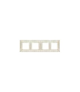 Рамка на 4 поста гор/верт FEDE GRANADA, white decape FD01414BD