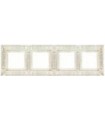 Рамка на 4 поста гор/верт FEDE GRANADA, white decape FD01414BD