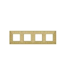 Рамка на 4 поста гор/верт FEDE GRANADA, bright gold FD01414OB