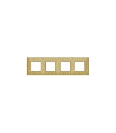 Рамка на 4 поста гор/верт FEDE GRANADA, bright gold FD01414OB