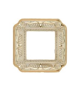 Рамка на 1 пост гор/верт FEDE TOSCANA FIRENZE, gold white patina FD01361OP