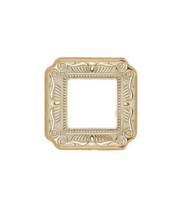 Рамка на 1 пост гор/верт FEDE TOSCANA FIRENZE, gold white patina FD01361OP