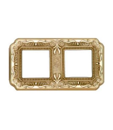 Рамка на 2 поста гор/верт FEDE TOSCANA FIRENZE, bright gold FD01362OB
