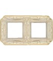 Рамка на 2 поста гор/верт FEDE TOSCANA FIRENZE, gold white patina FD01362OP