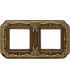 Рамка на 2 поста гор/верт FEDE TOSCANA FIRENZE, bright patina FD01362PB